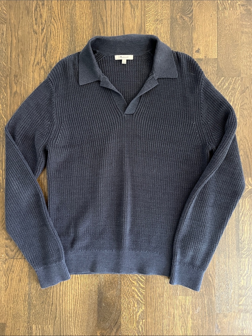 Navy Madewell collared sweater